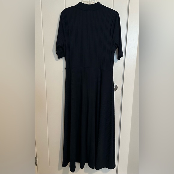 Addition Elle Navy Turtleneck Maxi Dress - Picture 2 of 3